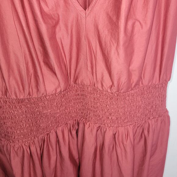 Old Navy Dress Size 2X Midi Prairie Boho Cottagecore V Neck Waist Defining - Picture 6 of 11